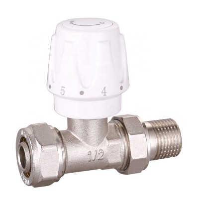 Clamped Straight Type Temperature Control Valve Brass Thermostatic Valves