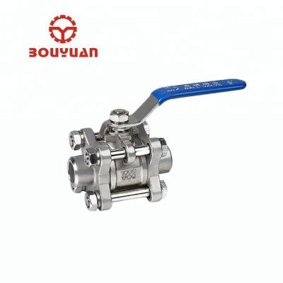 Carbon Steel 3pc Ball Valve Ss304 Stainless Steel Welded Ball Valve With Lock